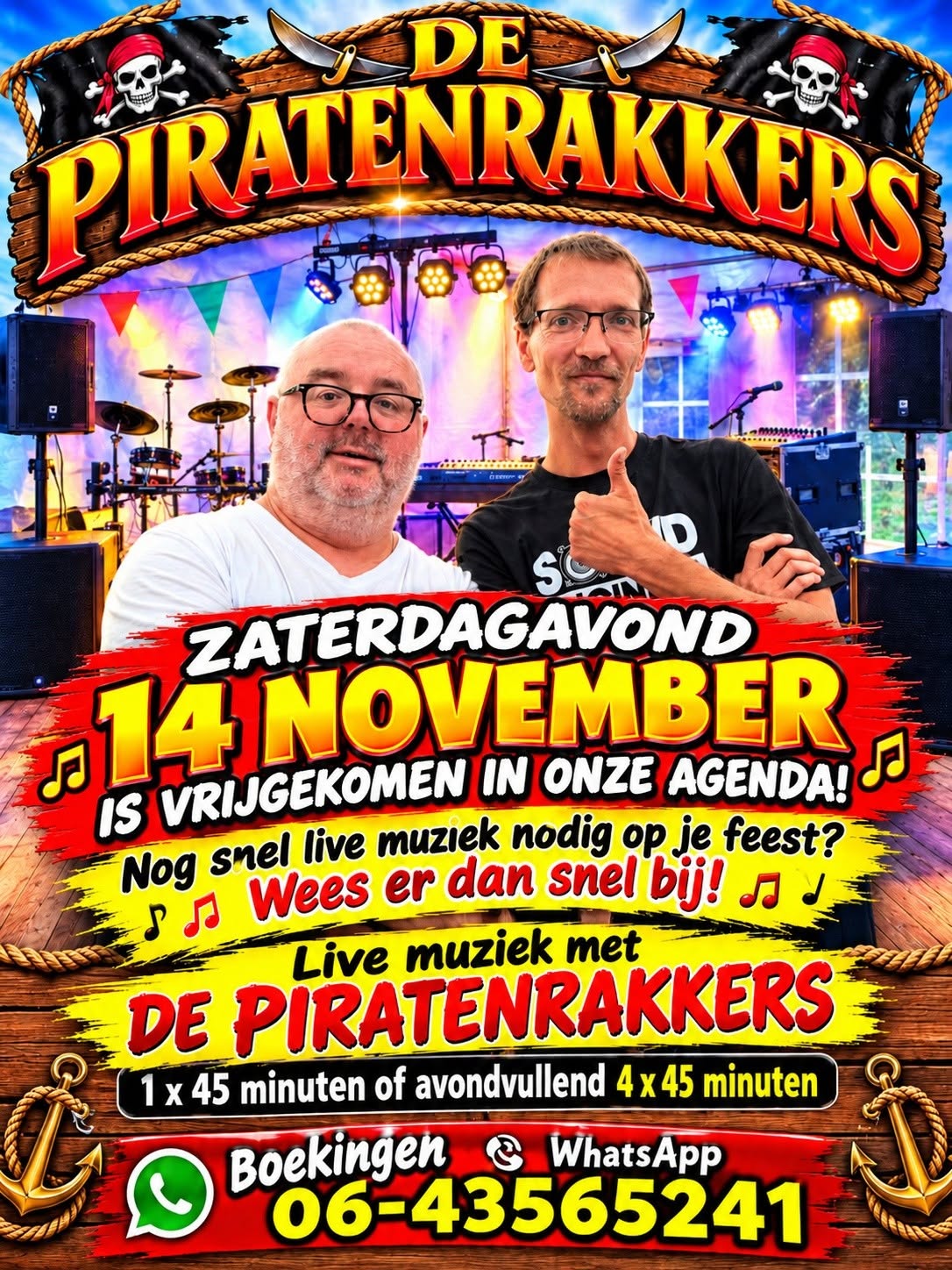 PIRATENRAKKERS ZATERDAGAVOND